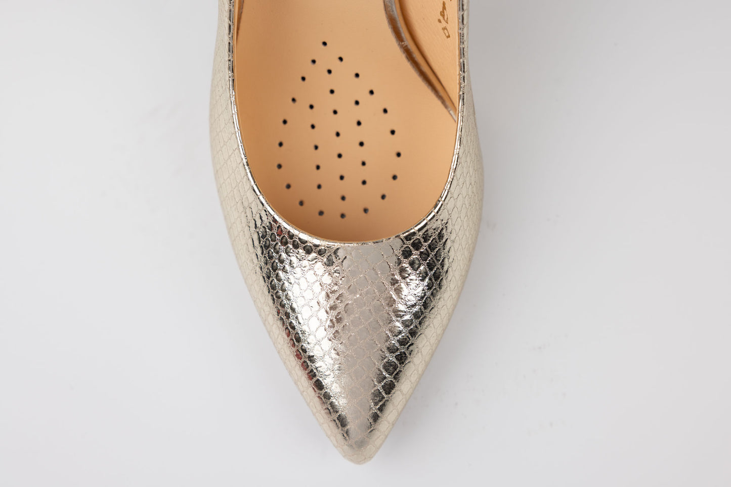 Pantofi damă piele naturală SALA 20403 Auriu croco