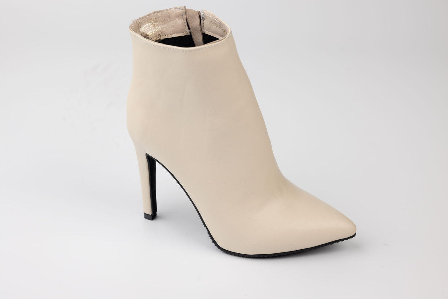 Ghete dama piele naturală elegante PERLA 4055 Crem