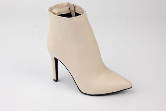 Ghete dama piele naturală elegante PERLA 4055 Crem