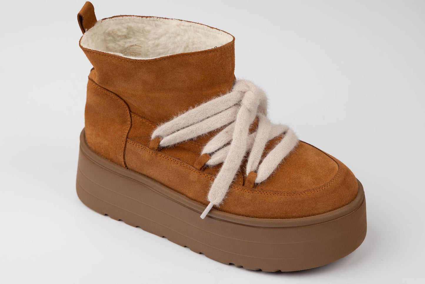 Women's boots made of genuine suede leather PERLA 4031 Yellow velvet