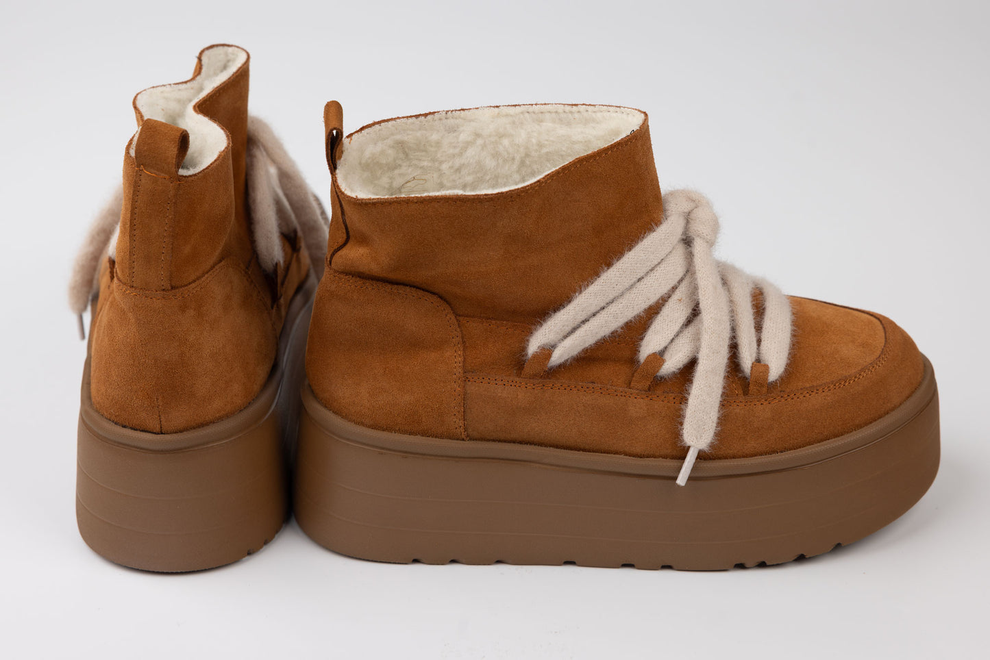 Women's boots made of genuine suede leather PERLA 4031 Yellow velvet