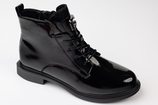 Ghete dama piele naturală lăcuită FORMAZIONE 11520 N lac