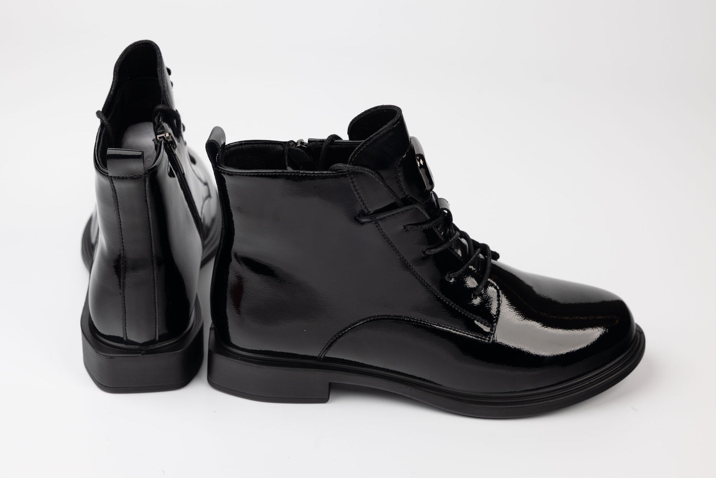 Ghete dama piele naturală lăcuită FORMAZIONE 11520 N lac