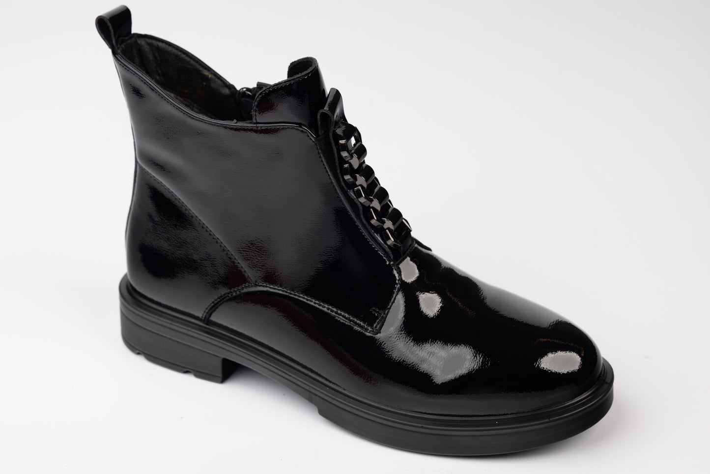 Women's boots made of natural patent leather FORMAZIONE 1227 N patent 