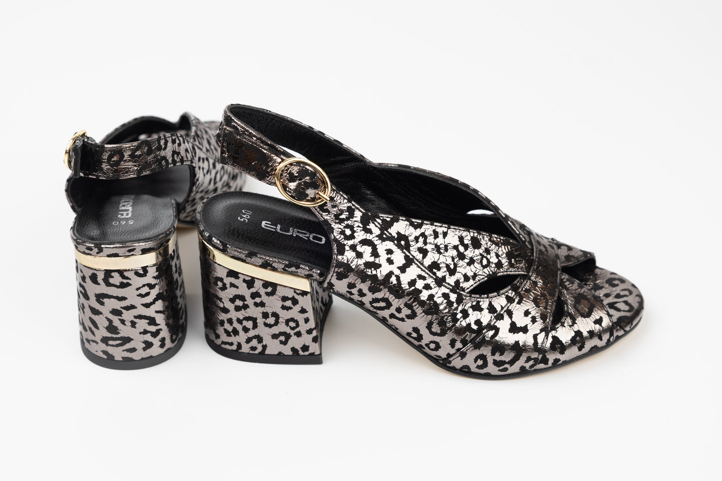 Women's genuine leather sandals LSD 560 N silver