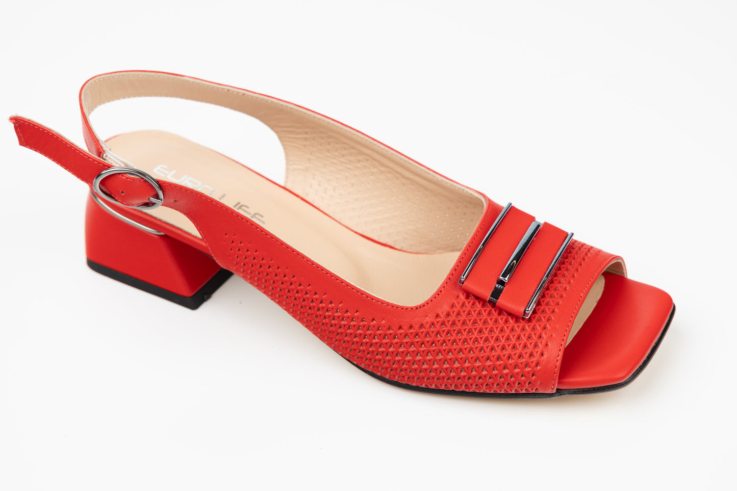 Women's genuine leather sandals LSD 434 Red