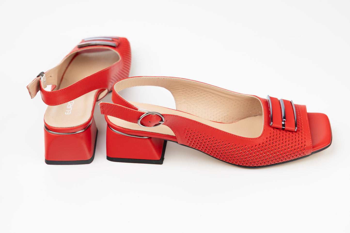 Women's genuine leather sandals LSD 434 Red