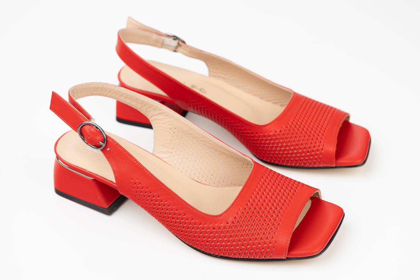 Women's genuine leather sandals LSD 4341 Red