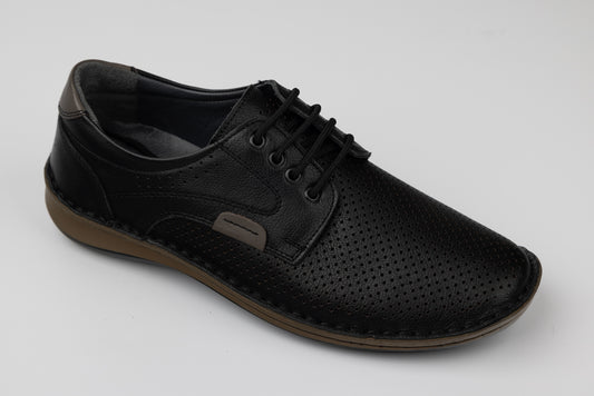 Pantofi bărbați piele naturală GORETTI 6-106 N perforat