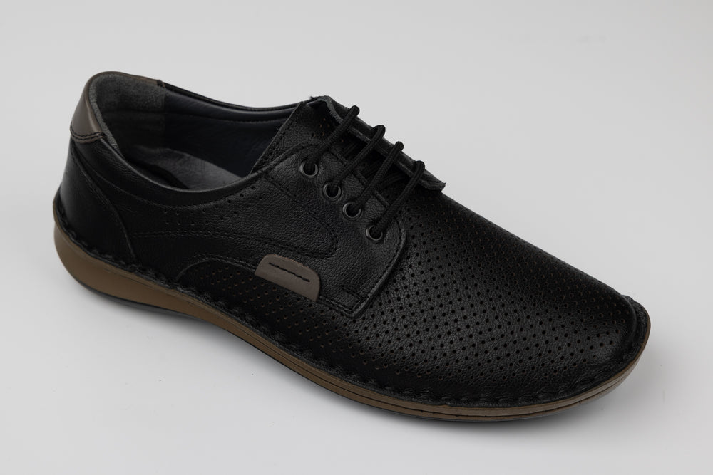 Pantofi bărbați piele naturală GORETTI 6-106 N perforat