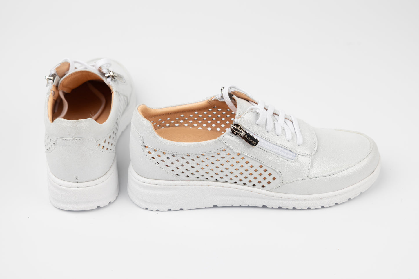 Pantofi dama piele naturală speciali PULSO 1511 Alb