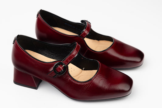 Pantofi dama piele naturală PULSO 1490 Bordo