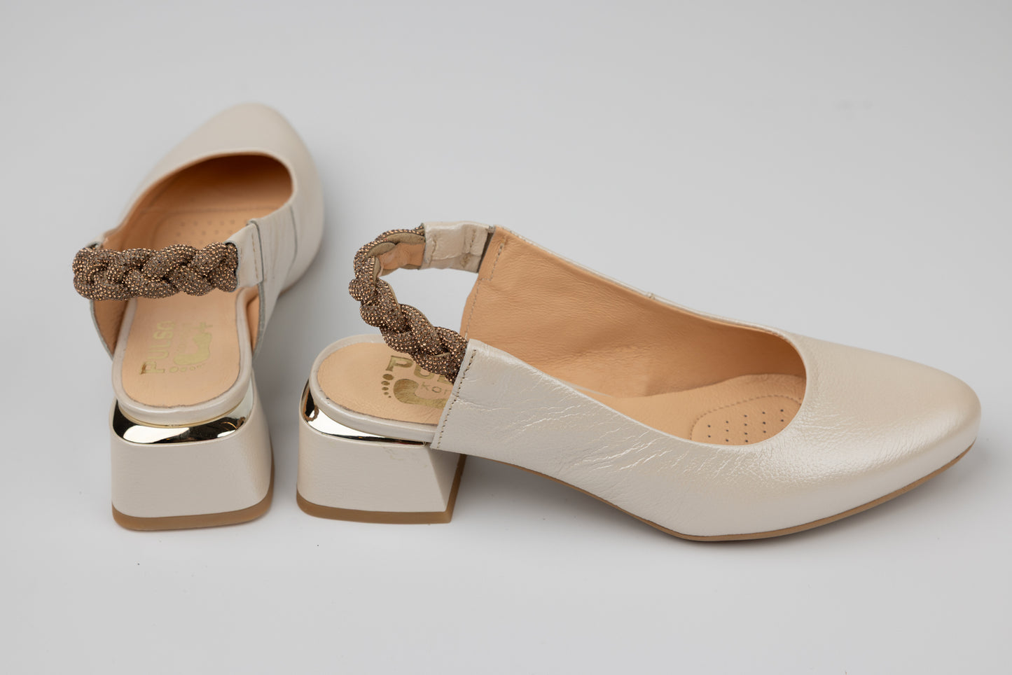 Pantofi dama piele naturală PULSO 515 Crem