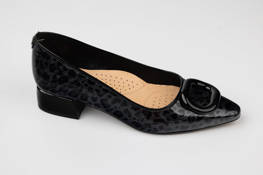 Pantofi dama piele naturală PULSO 1548 N lac leopard