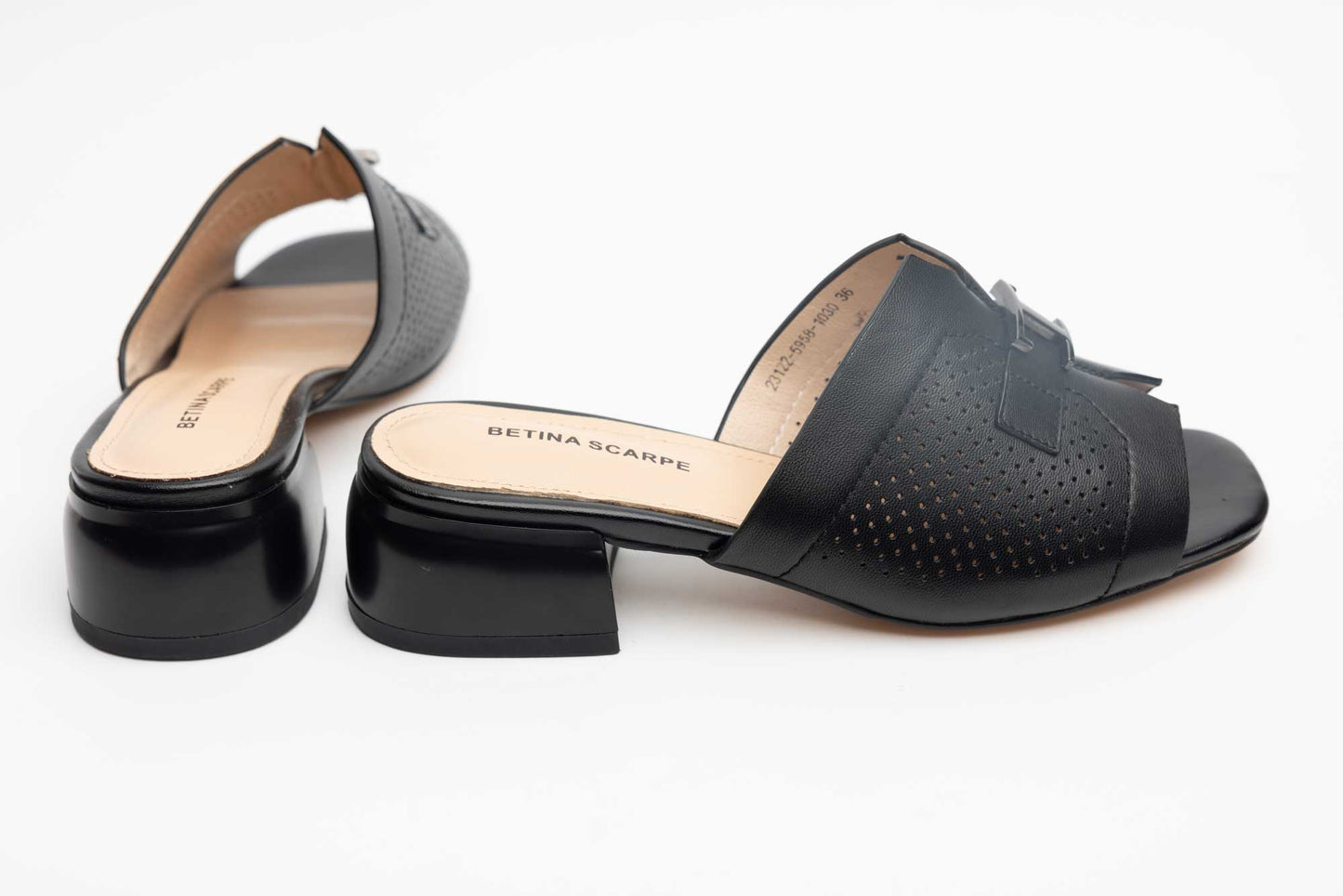 Women's genuine leather clogs BETINA 5958 N