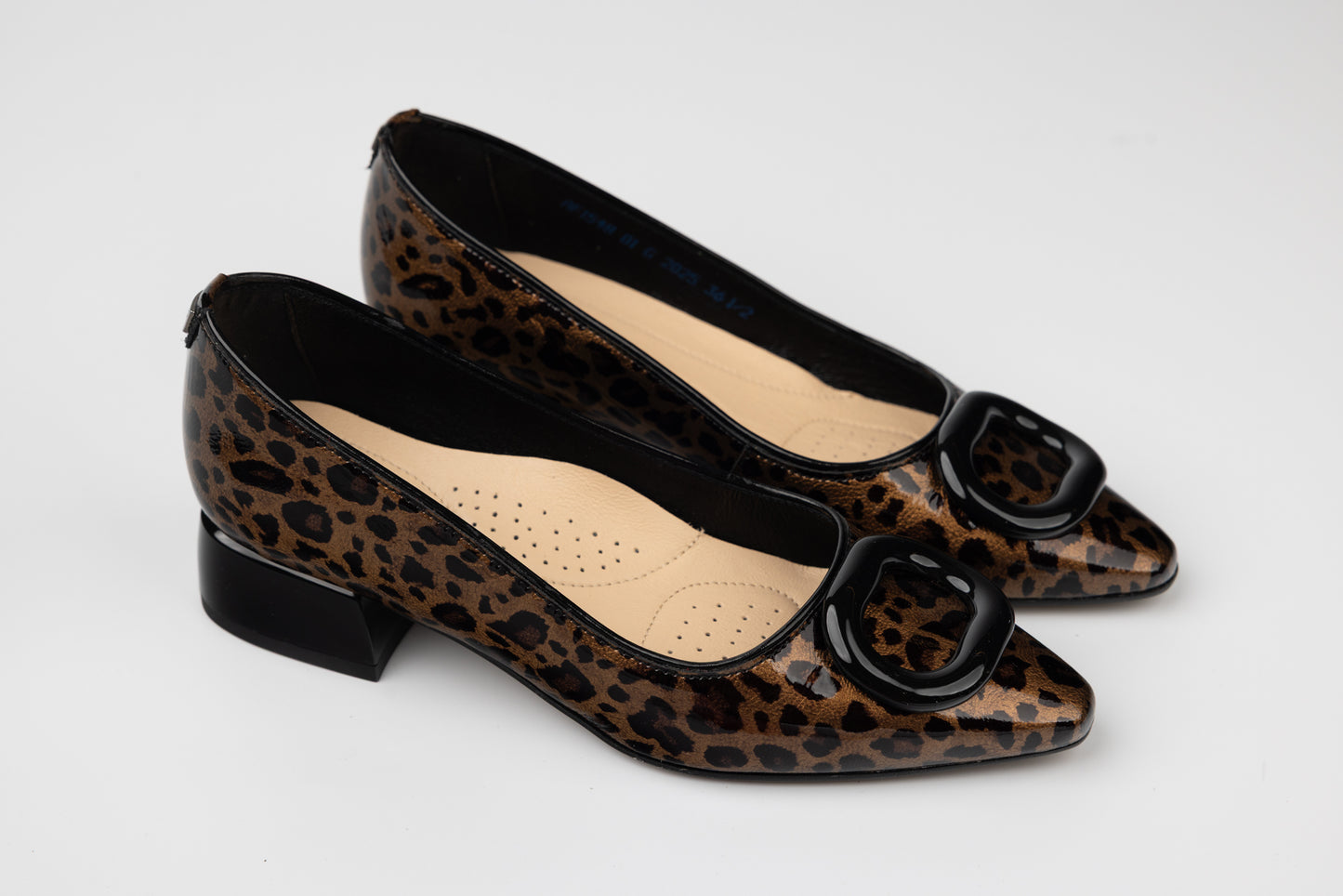 Pantofi dama piele naturală PULSO 1548 Maro leopard