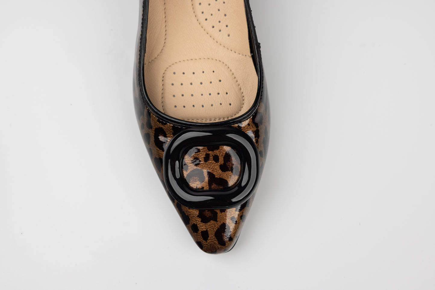 Pantofi dama piele naturală PULSO 1548 Maro leopard