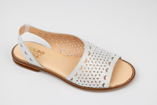 Sandale dama piele naturală PULSO 569 Alb XXL
