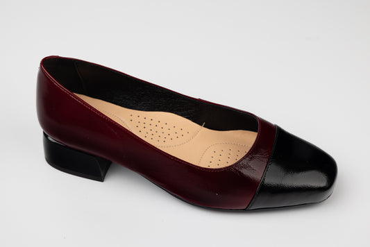 Pantofi dama piele naturală PULSO 1553 Bordo N XXL