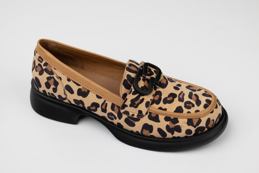 Pantofi dama piele naturală GOLD DEER 2142 Leopard