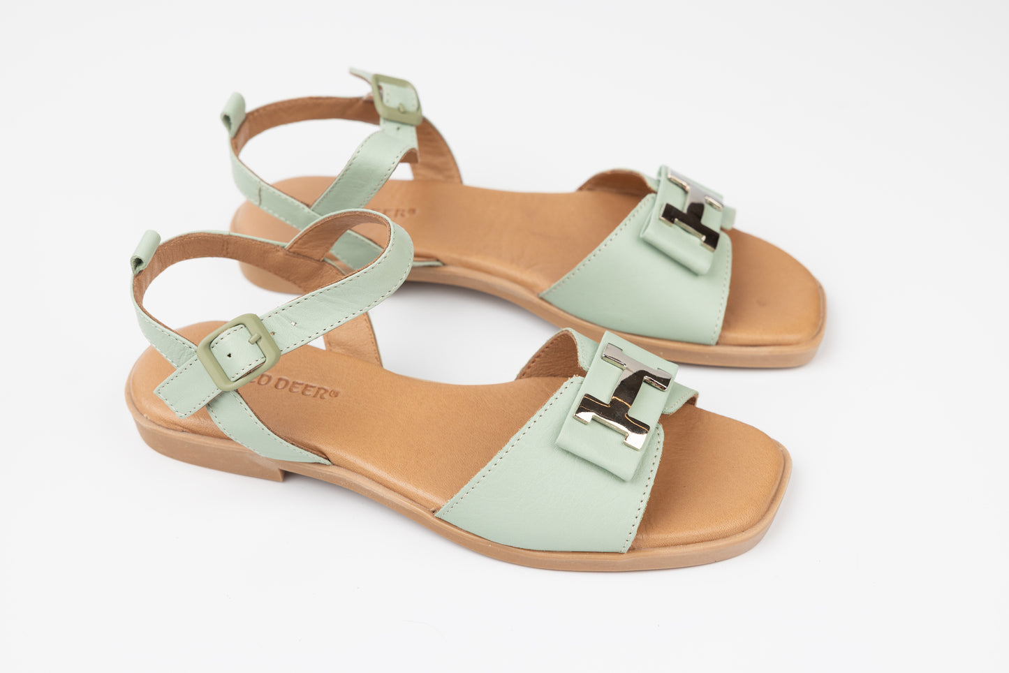 Women's genuine leather sandals GOLD DEER 3179 Mint