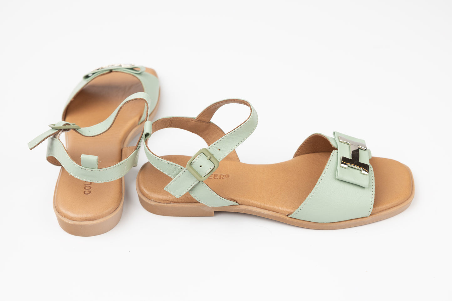 Women's genuine leather sandals GOLD DEER 3179 Mint