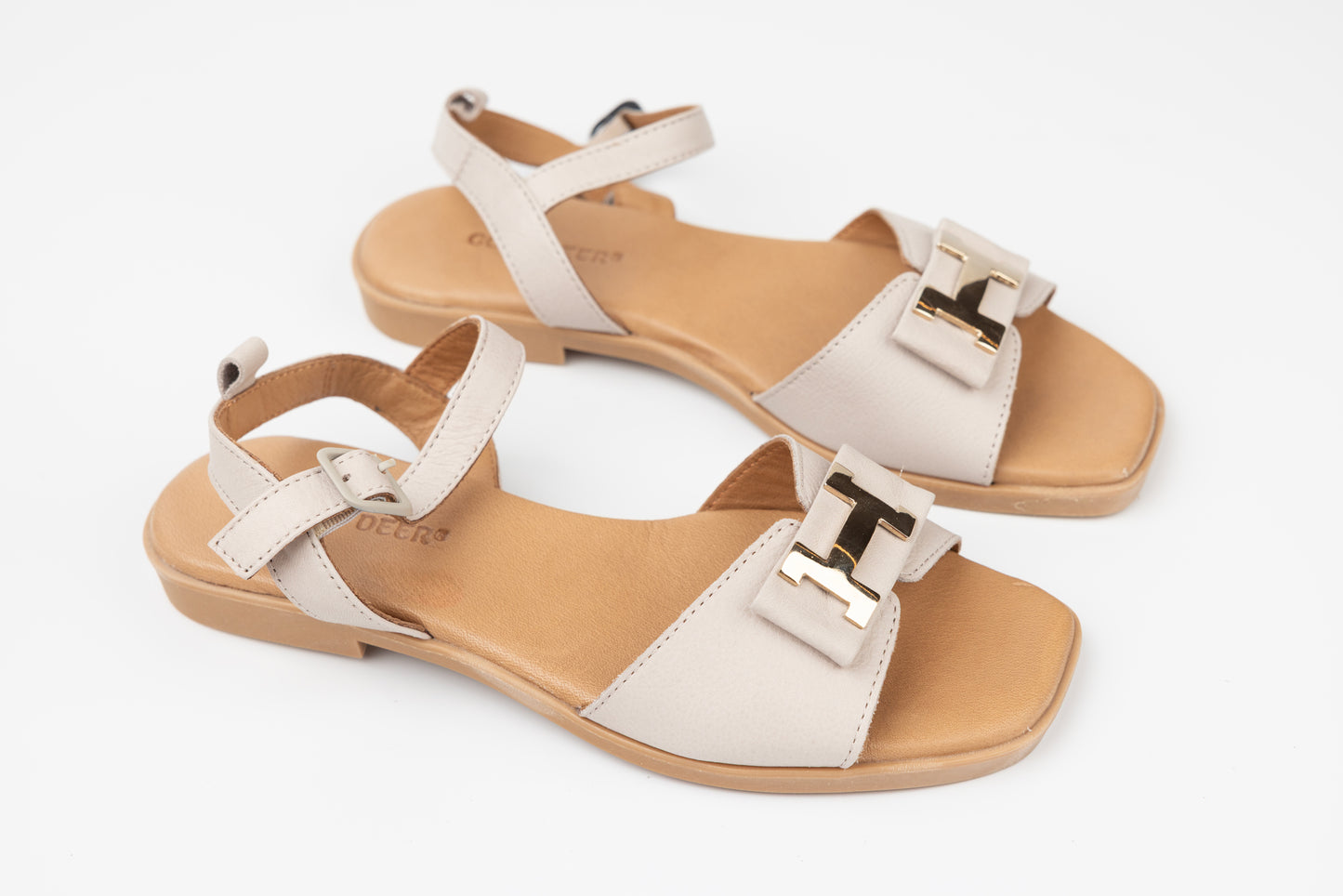 Women's genuine leather sandals GOLD DEER 3179 Mink