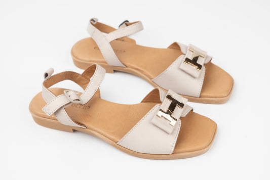 Women's genuine leather sandals GOLD DEER 3179 Mink