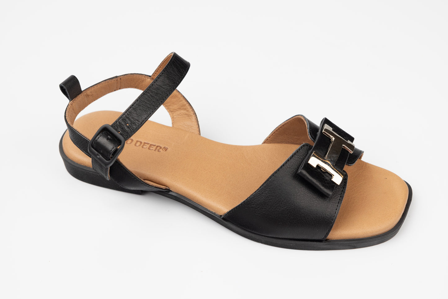 Women's sandals made of genuine leather GOLD DEER 3179 N