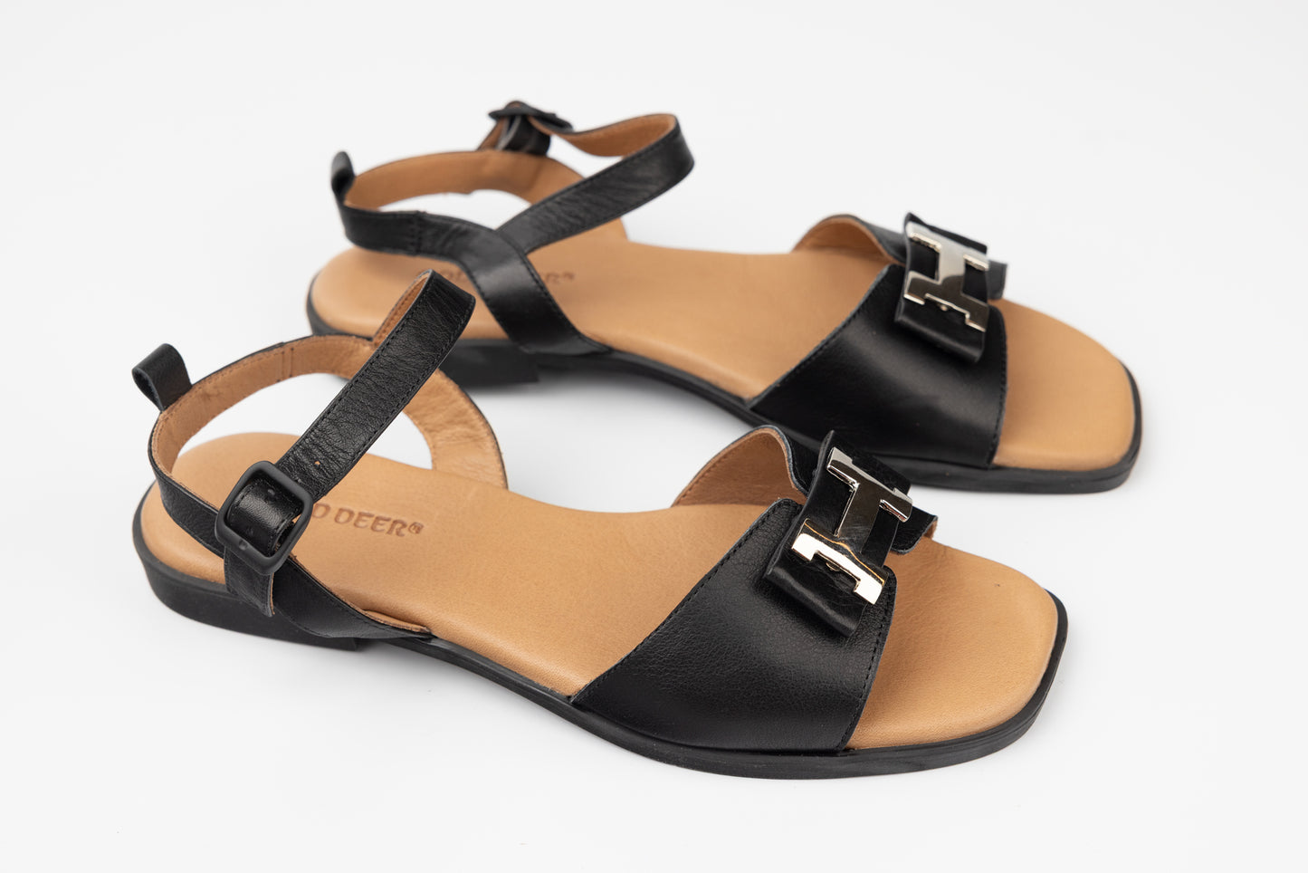 Women's sandals made of genuine leather GOLD DEER 3179 N