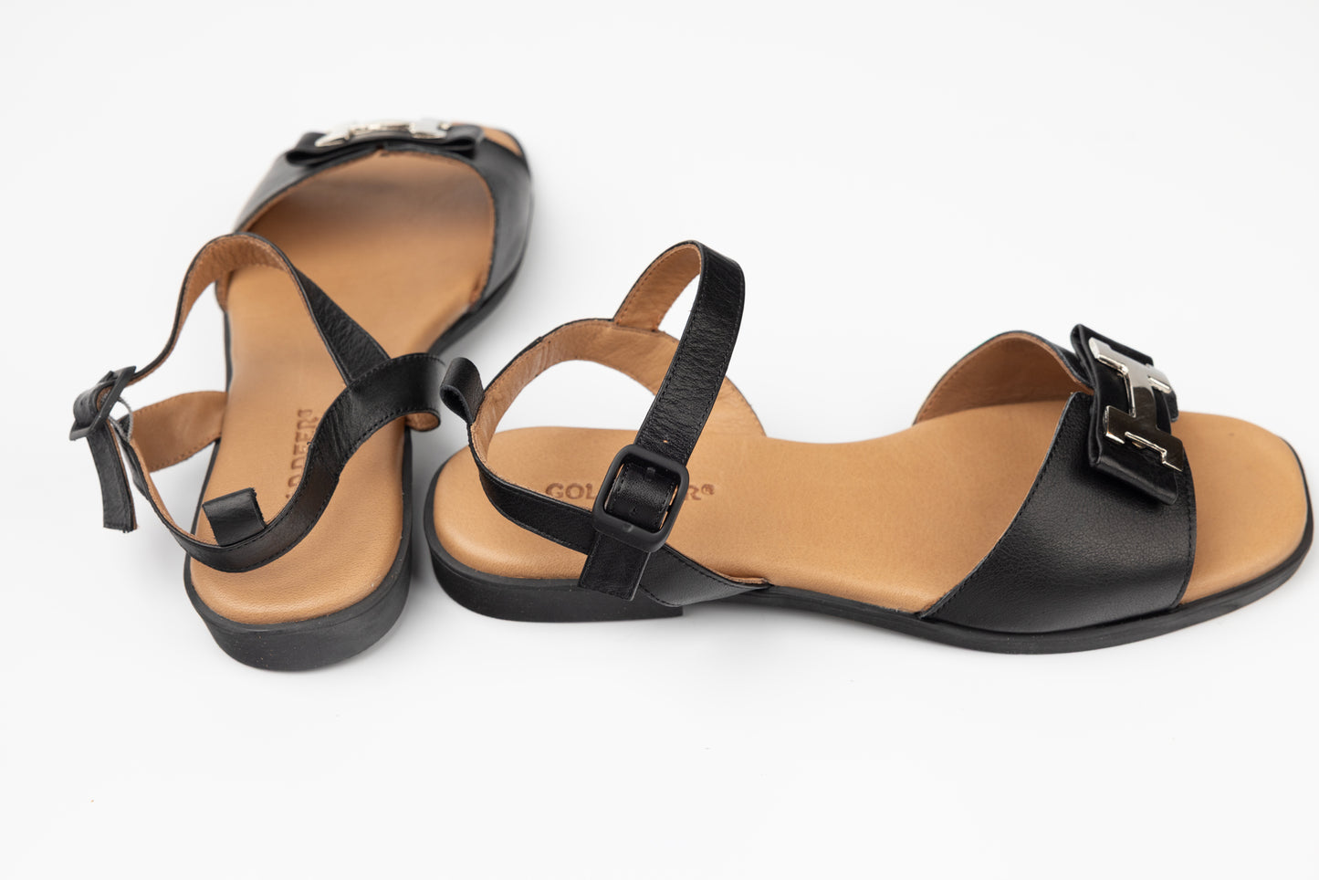 Women's sandals made of genuine leather GOLD DEER 3179 N