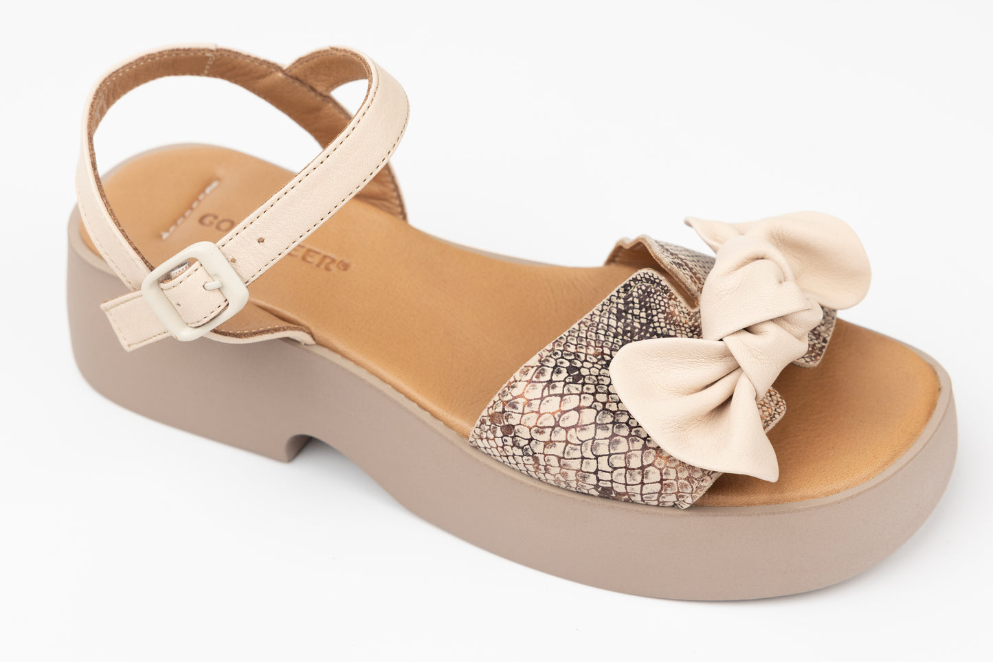 Women's genuine leather sandals ERISMA 3207 Beige