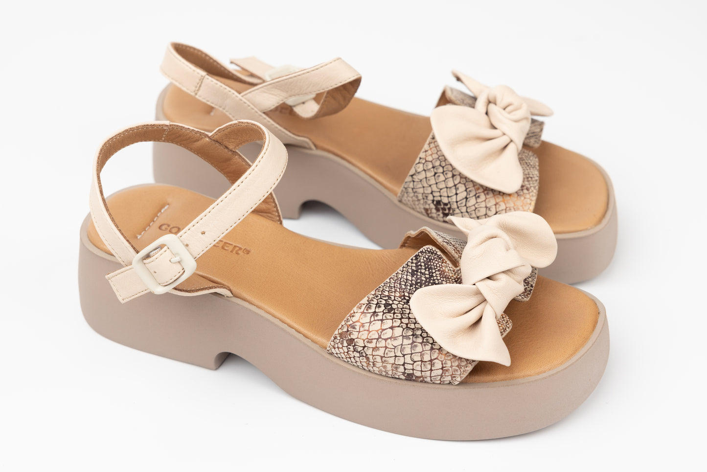 Women's genuine leather sandals ERISMA 3207 Beige