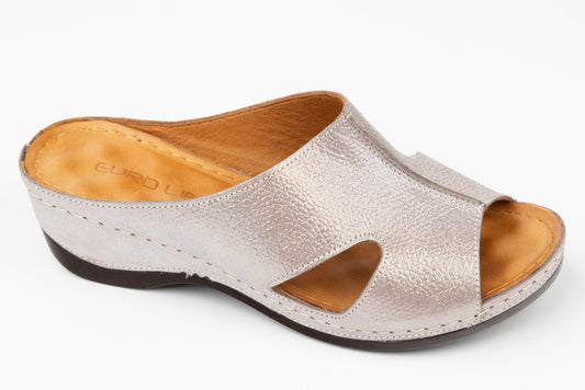 Women's genuine leather clogs LSD 504 Pink croco