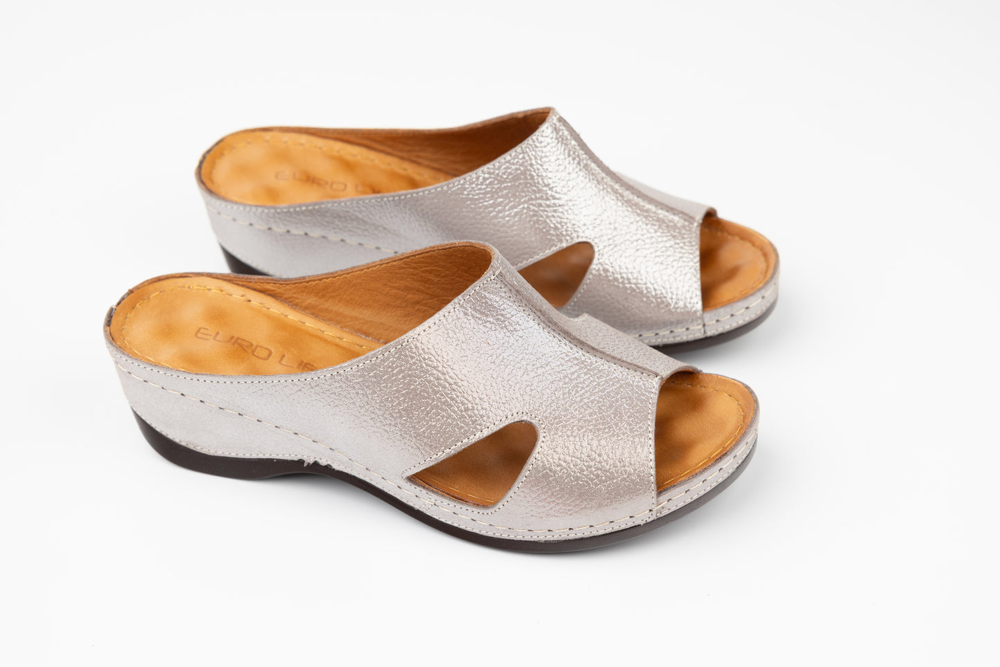 Women's genuine leather clogs LSD 504 Pink croco