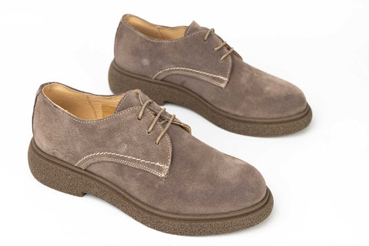Pantofi dama piele intoarsa naturala 601 Vizon vel
