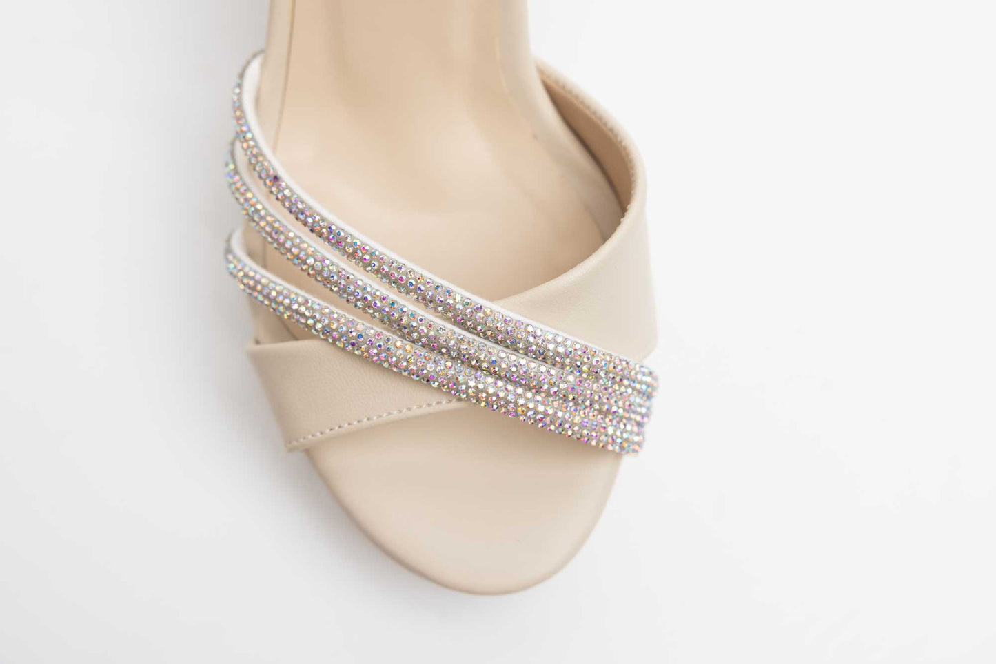 Elegant women's sandals made of eco-leather KARIN 6894 Cream