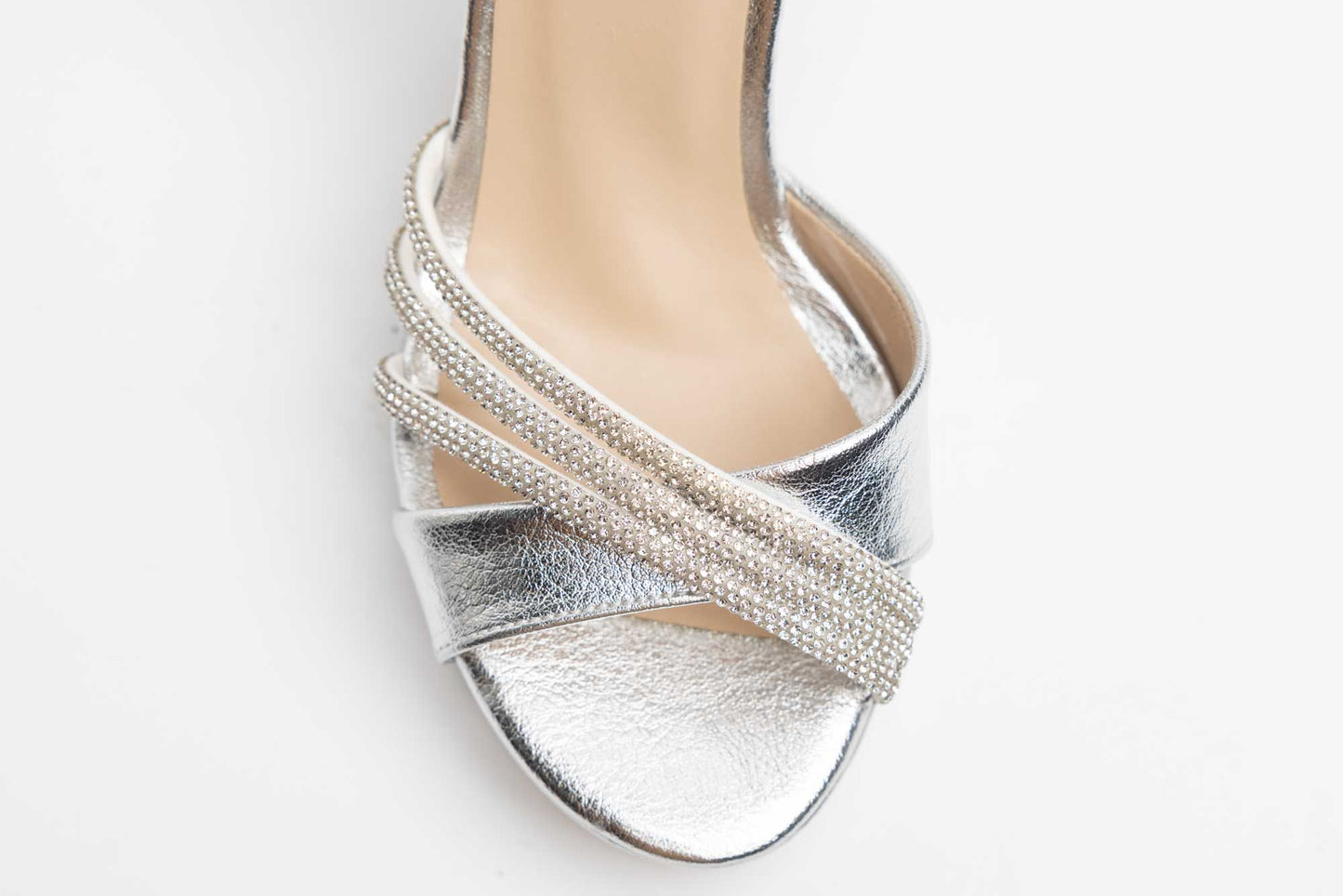 Elegant women's sandals made of eco-leather KARIN 6894 Silver