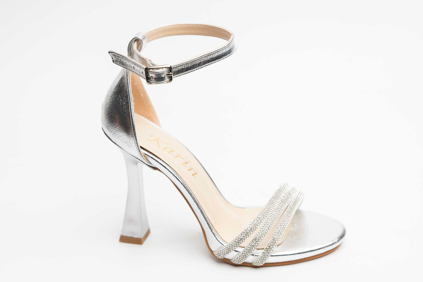 Women's eco-leather sandals KARIN 603 Silver