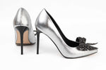 Pantofi dama stiletto piele naturala BOTTA 1-03 Argintiu