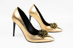 Pantofi dama stiletto piele naturala BOTTA 1-03 Auriu