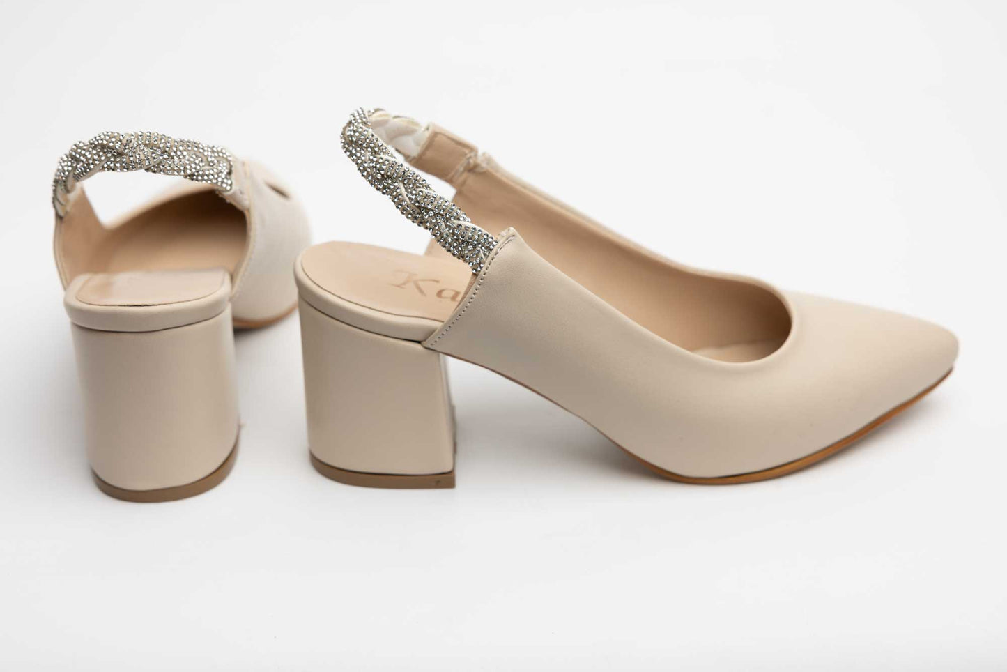 Pantofi dama decupati piele eco KARIN 16 Crem box