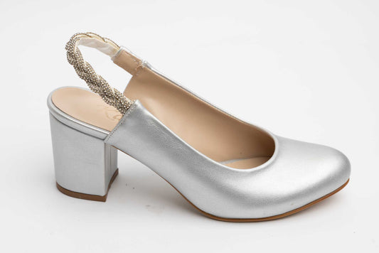 Pantofi dama piele eco KARIN 082 Argintiu box