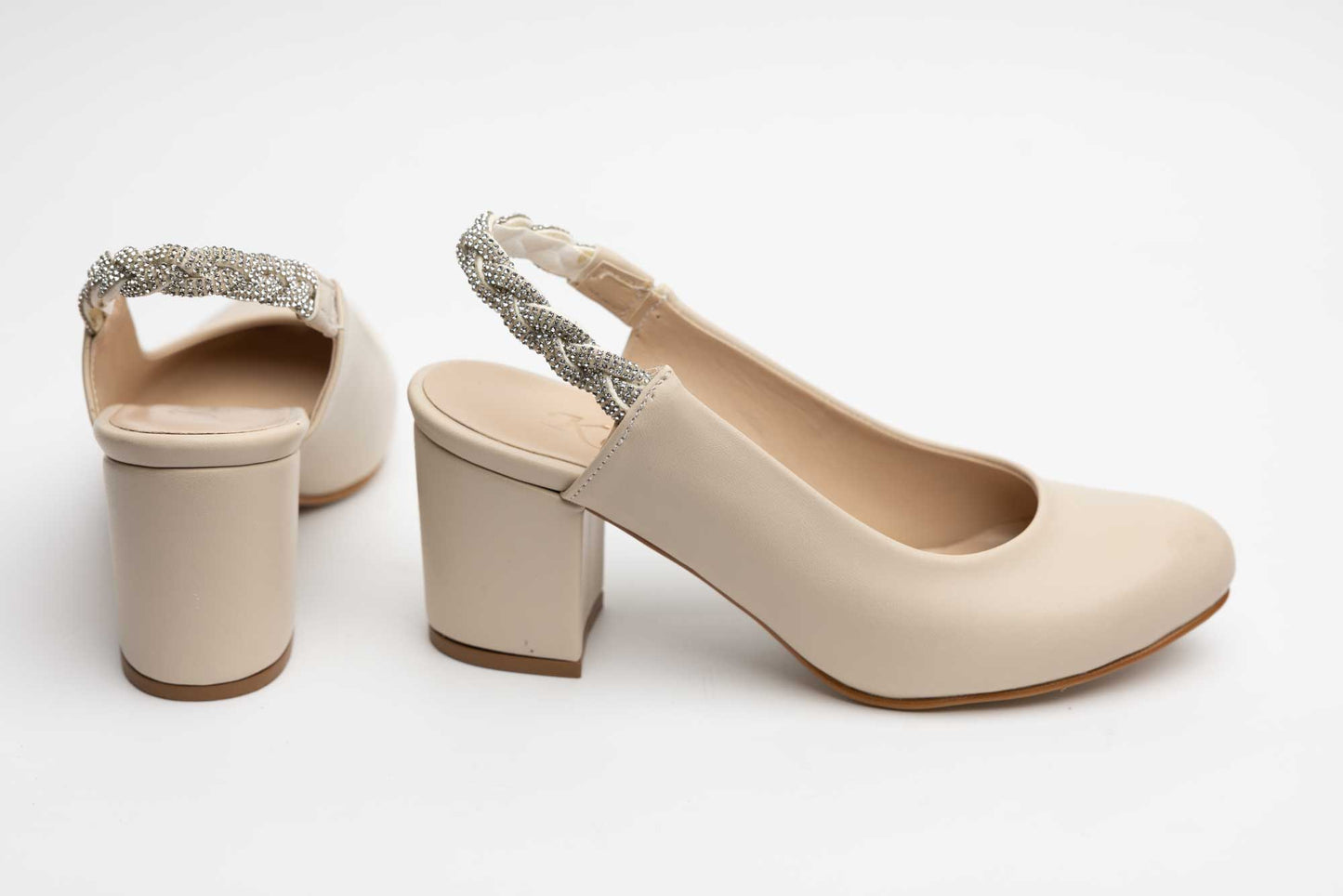 Pantofi dama decupati piele eco KARIN 082 Crem box