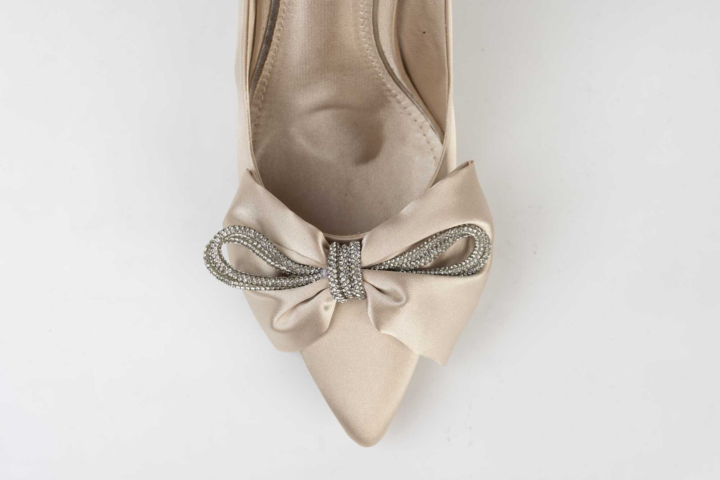 Pantofi dama din saten LONDON 5751-18 Bej saten