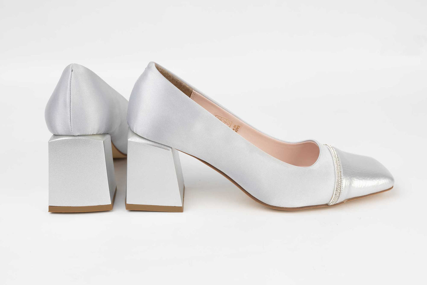 Pantofi dama saten LONDON 718-14 Arg sat