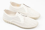 Pantofi dama piele naturală perforata GORETTI 43-03 Crem