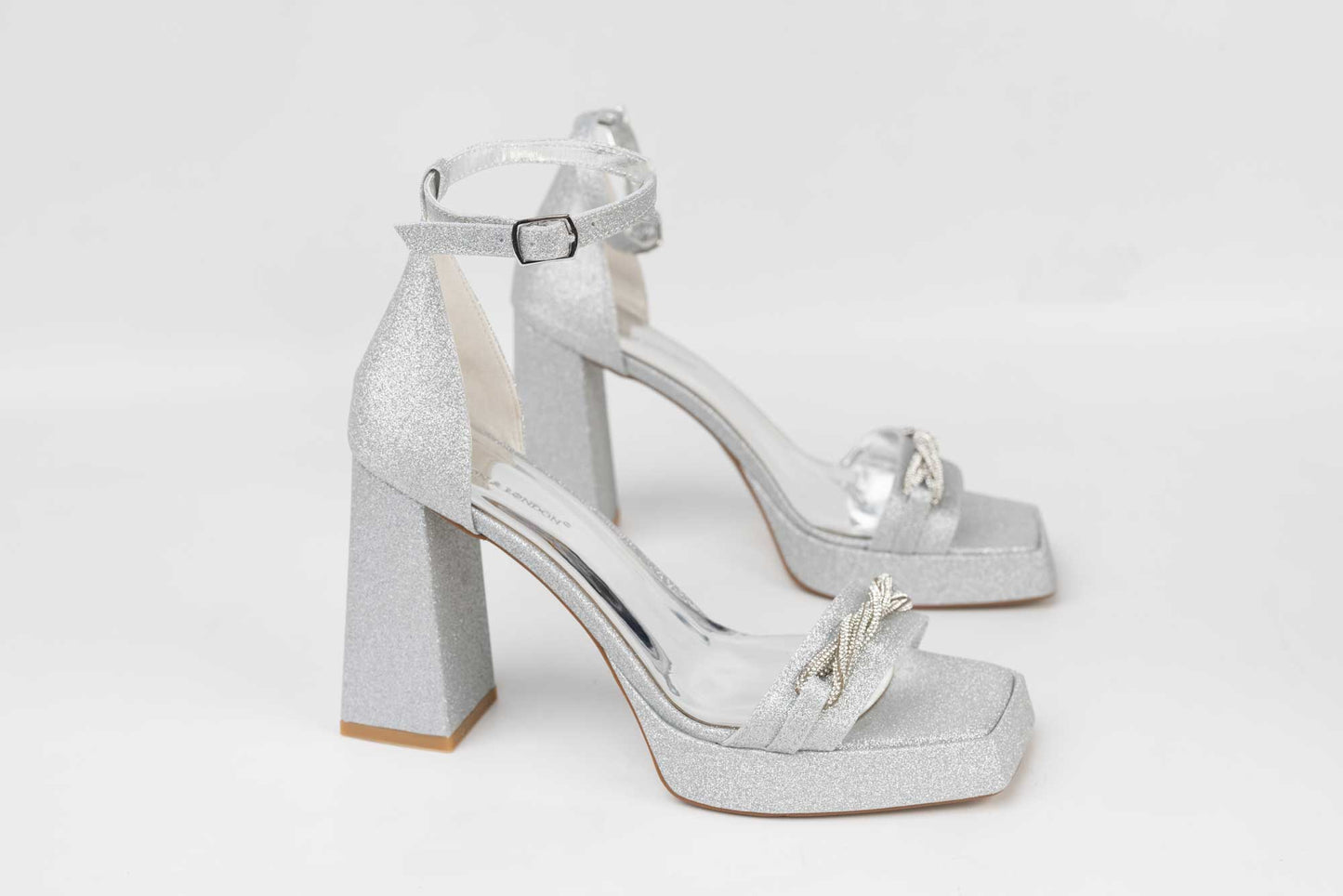 Women's eco-leather sandals LONDON 301-17 Silver