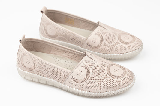 Pantofi dama piele naturală perforata GORETTI 43-07 Vizon