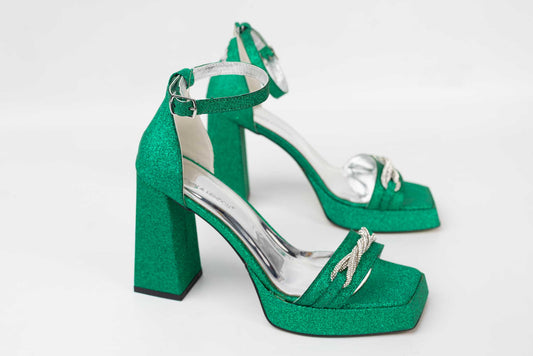 Sandale dama piele eco LONDON 301-17 verde